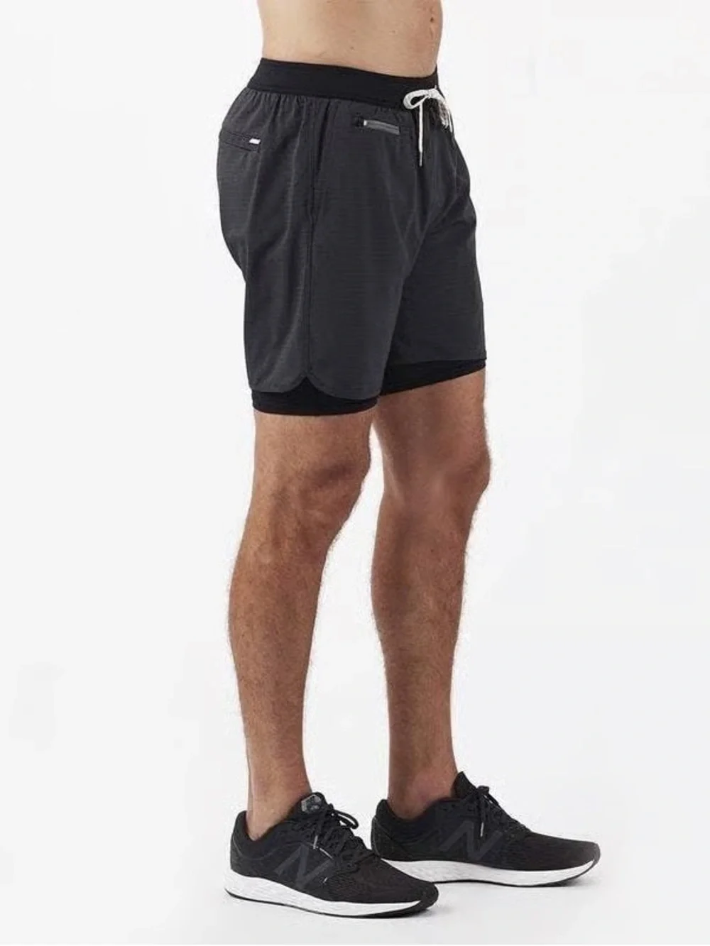 Vuori Stockton Lined Shorts in Black, Men’s size Large